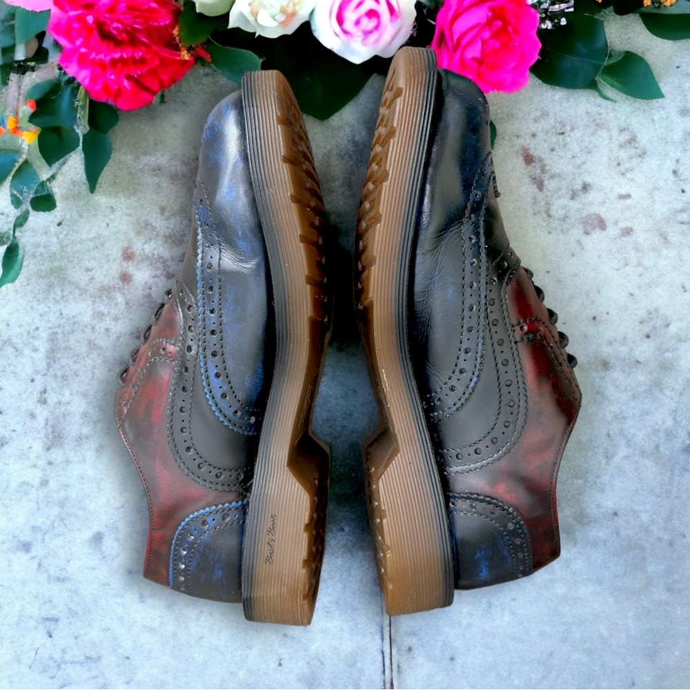SOLDVintage Dr. Martens X Na Na Collab MIE Brogue Red Black & Blue UK6/USM7/USL8 - Picture 6 of 10
